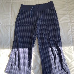 Lululemon stripe crop flare pants waist drawstring